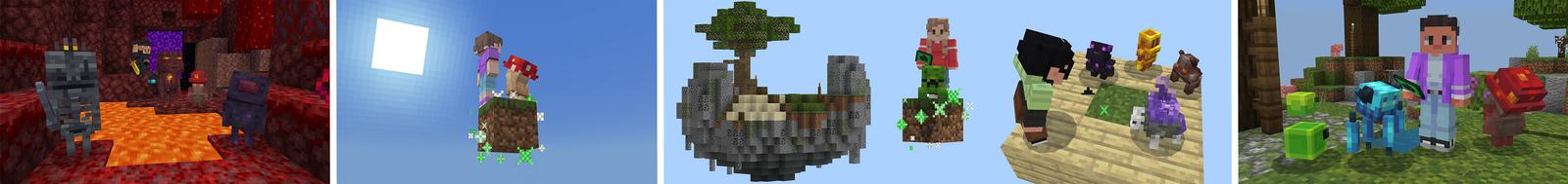 Panorama of the Minecraft Bedrock Marketplace product One Block Pets created by MelonBP.