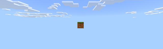 Panorama of the Minecraft Bedrock Marketplace product One Block [?] created by MelonBP.