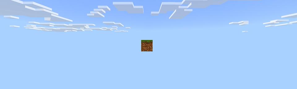 Panorama of the Minecraft Bedrock Marketplace product One Block [?] created by MelonBP.
