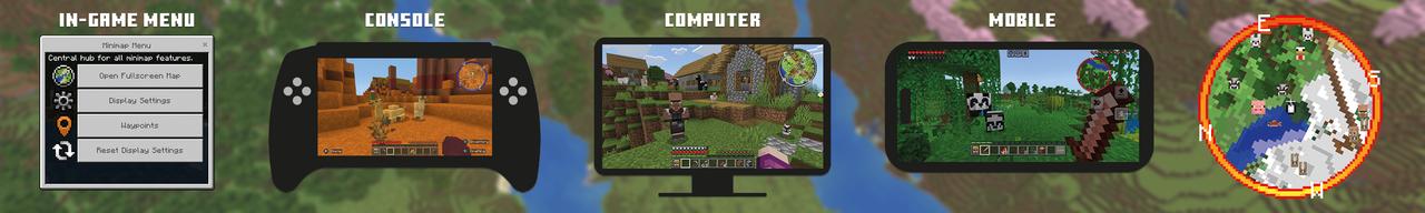 Panorama of the Minecraft Bedrock Marketplace product Real Minimap created by MelonBP.