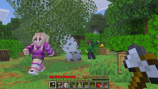 Screenshot of the Minecraft Bedrock Marketplace product Realistic Trees Add-On created by MelonBP.