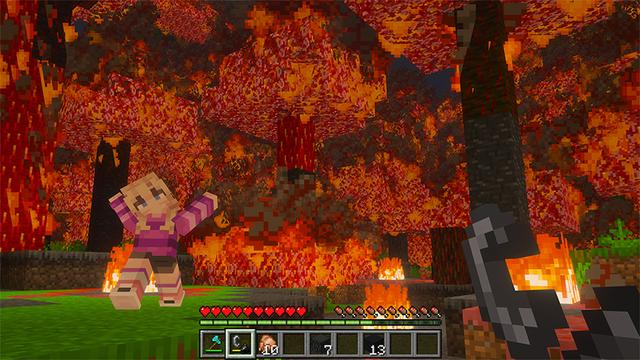 Screenshot of the Minecraft Bedrock Marketplace product Realistic Trees Add-On created by MelonBP.
