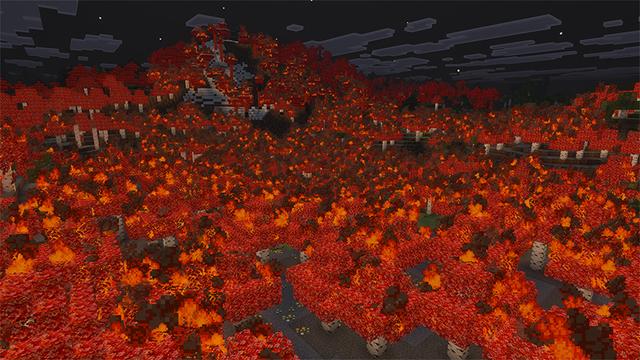 Screenshot of the Minecraft Bedrock Marketplace product Realistic Trees Add-On created by MelonBP.