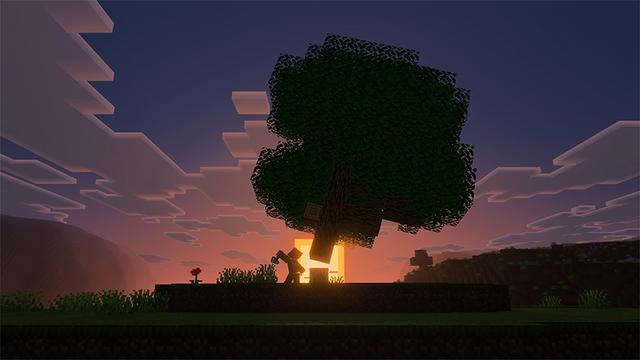 Screenshot of the Minecraft Bedrock Marketplace product Realistic Trees Add-On created by MelonBP.