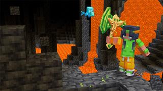 Screenshot of the Minecraft Bedrock Marketplace product Totem Weapons created by MelonBP.