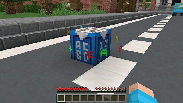 Screenshot of the Minecraft Bedrock Marketplace product Alphabet Blocks Add-On created by Meraki.