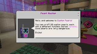 Screenshot of the Minecraft Bedrock Marketplace product Custom Pearls created by Meraki.