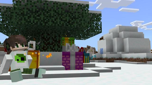 Screenshot of the Minecraft Bedrock Marketplace product Gifts Add-On created by Meraki.