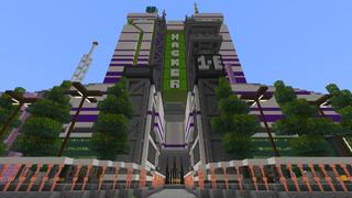 Screenshot of the Minecraft Bedrock Marketplace product Hacker HQ created by Meraki.