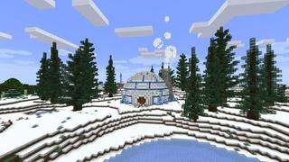Screenshot of the Minecraft Bedrock Marketplace product Secret Snow Bunker created by Meraki.