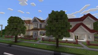 Screenshot of the Minecraft Bedrock Marketplace product Suburban Homes created by Meraki.