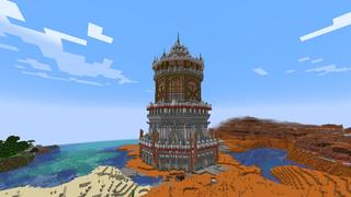 Screenshot of the Minecraft Bedrock Marketplace product TNT Tower created by Meraki.
