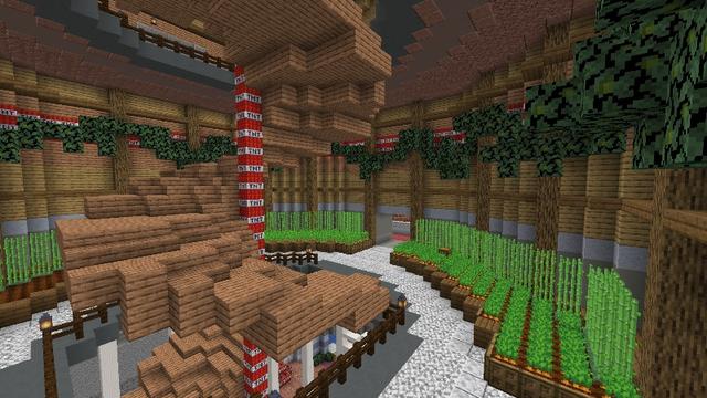 Screenshot of the Minecraft Bedrock Marketplace product TNT Tower created by Meraki.