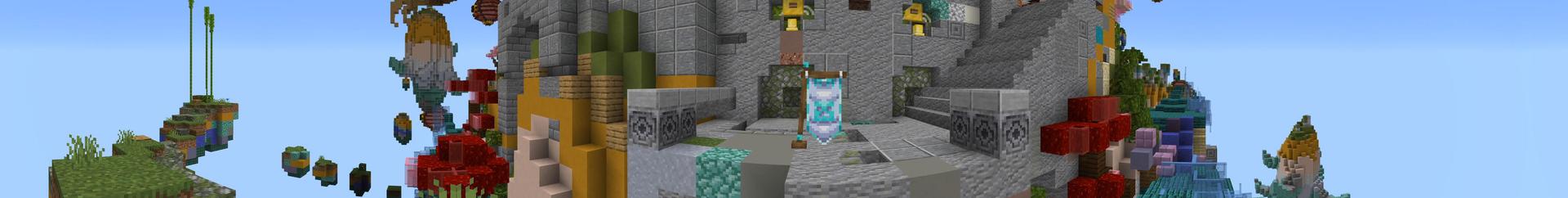 Panorama of the Minecraft Bedrock Marketplace product Twin Dragon Parkour created by Meraki.