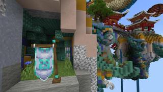 Screenshot of the Minecraft Bedrock Marketplace product Twin Dragon Parkour created by Meraki.