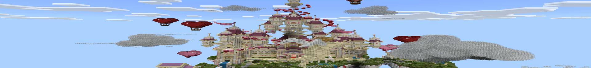 Panorama of the Minecraft Bedrock Marketplace product Valentine Parkour created by Meraki.