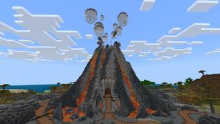 Screenshot of the Minecraft Bedrock Marketplace product Volcano Bunker created by Meraki.