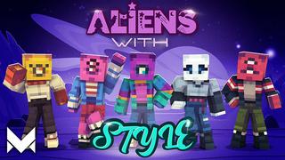 Thumbnail of the Minecraft Bedrock Marketplace product Aliens With Style created by Meraki.