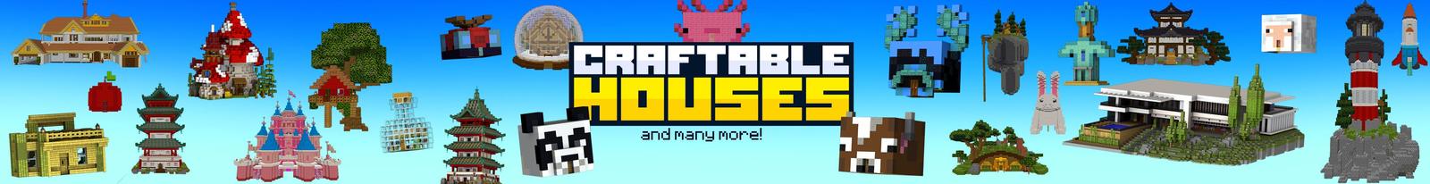 Panorama of the Minecraft Bedrock Marketplace product Craftable Houses Add-On created by Meraki.