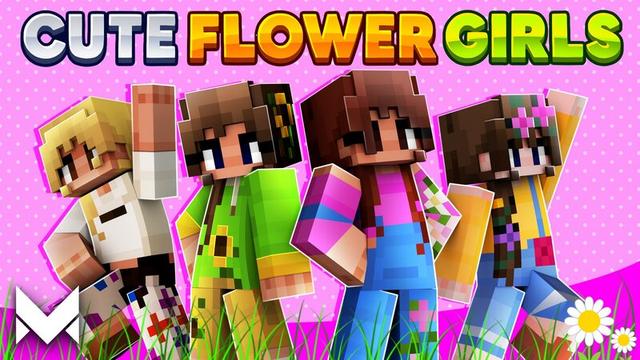 Thumbnail of the Minecraft Bedrock Marketplace product Cute Flower Girls created by Meraki.
