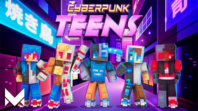 Thumbnail of the Minecraft Bedrock Marketplace product Cyberpunk Teens created by Meraki.