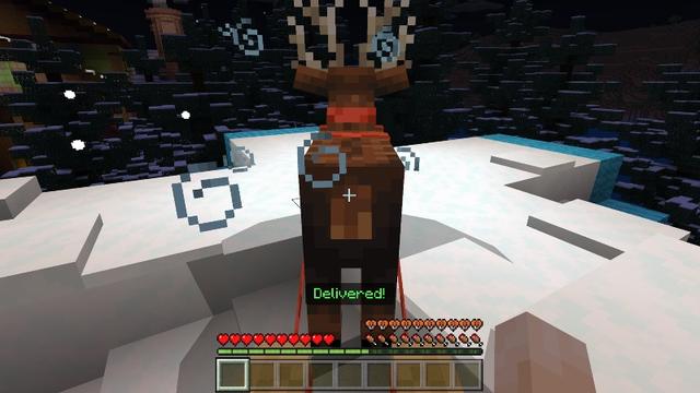 Screenshot of the Minecraft Bedrock Marketplace product Elf Delivery Service created by Meraki.