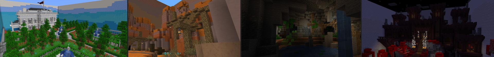 Panorama of the Minecraft Bedrock Marketplace product Find The Button created by Meraki.