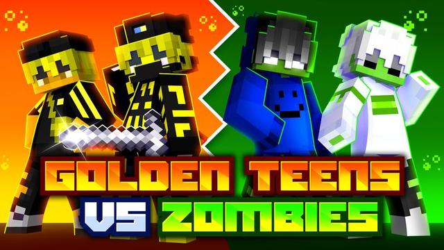 Thumbnail of the Minecraft Bedrock Marketplace product Golden Teens vs Zombies created by Meraki.