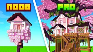 Thumbnail of the Minecraft Bedrock Marketplace product Noob vs PRO Cherry Treehouse created by Meraki.