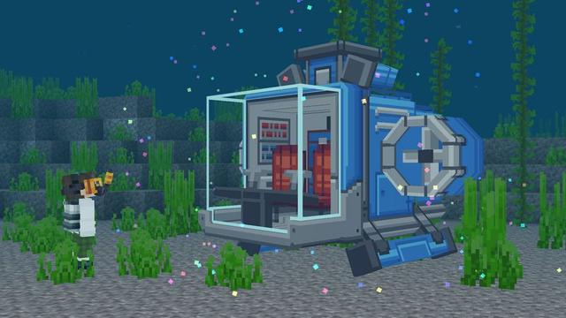 Screenshot of the Minecraft Bedrock Marketplace product Ocean Explorers Add-On created by Meraki.