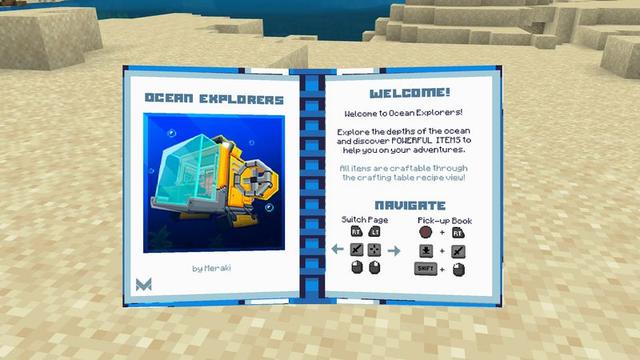 Screenshot of the Minecraft Bedrock Marketplace product Ocean Explorers Add-On created by Meraki.