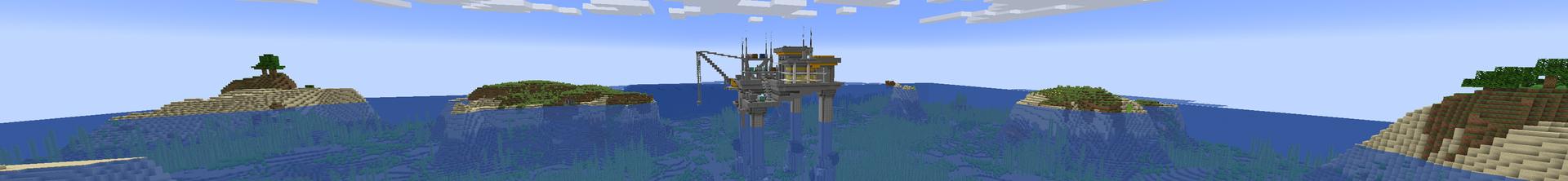 Panorama of the Minecraft Bedrock Marketplace product Oil Ocean Survival created by Meraki.