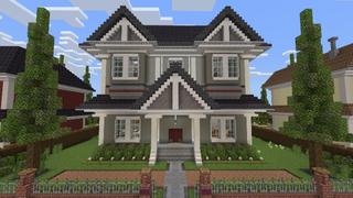 Screenshot of the Minecraft Bedrock Marketplace product Suburban Homes created by Meraki.