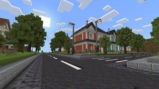 Screenshot of the Minecraft Bedrock Marketplace product Suburban Homes created by Meraki.