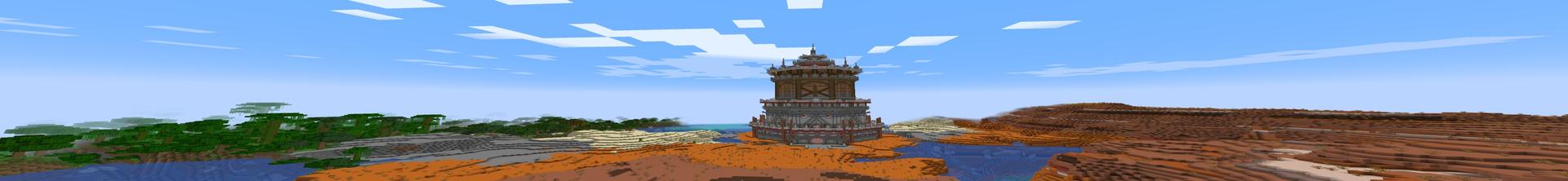 Panorama of the Minecraft Bedrock Marketplace product TNT Tower created by Meraki.