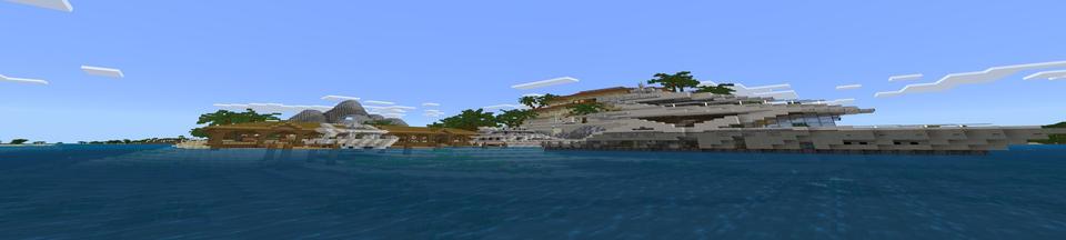 Panorama of the Minecraft Bedrock Marketplace product Tropical Resort created by Meraki.