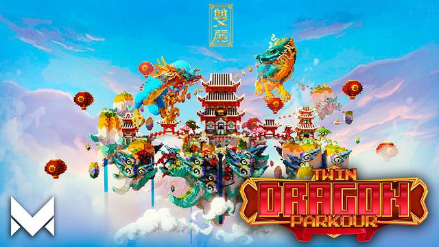 Thumbnail of the Minecraft Bedrock Marketplace product Twin Dragon Parkour created by Meraki.