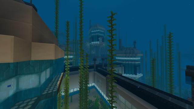 Screenshot of the Minecraft Bedrock Marketplace product Underwater Bunker created by Meraki.