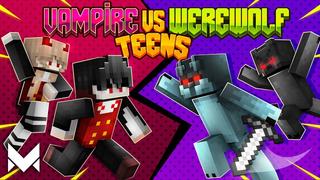 Thumbnail of the Minecraft Bedrock Marketplace product Vampire Vs Werewolf Teens created by Meraki.
