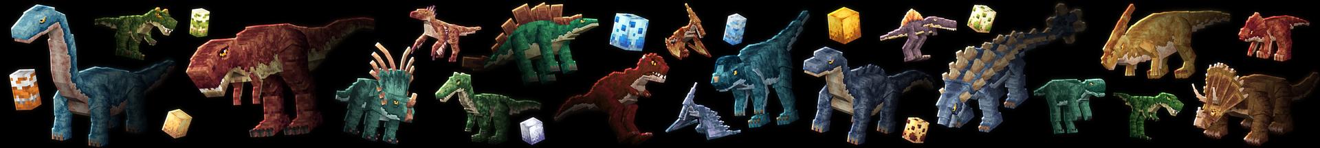 Panorama of the Minecraft Bedrock Marketplace product Dinosaurs Expansion created by Mimic.