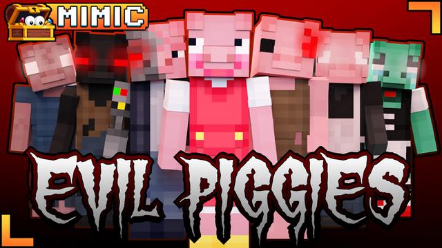 Thumbnail of the Minecraft Bedrock Marketplace product Evil Piggies created by Mimic.