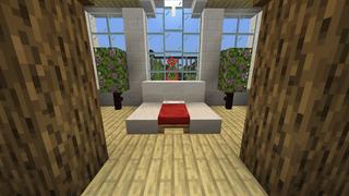 Screenshot of the Minecraft Bedrock Marketplace product Secret Bed Base created by Mimic.