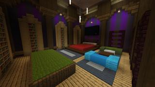Screenshot of the Minecraft Bedrock Marketplace product Secret Bed Base created by Mimic.