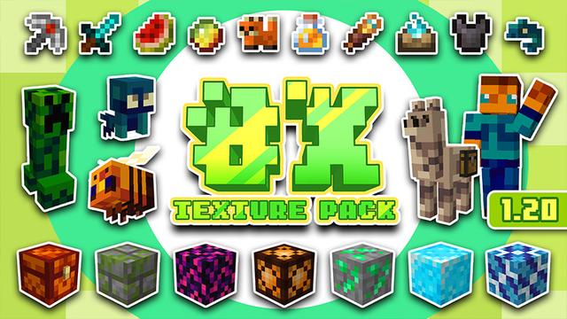 Thumbnail of the Minecraft Bedrock Marketplace product 8bit Texture Pack created by Mine-North.