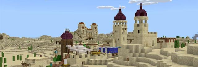 Panorama of the Minecraft Bedrock Marketplace product Advanced Desert Dungeon created by Mine-North.