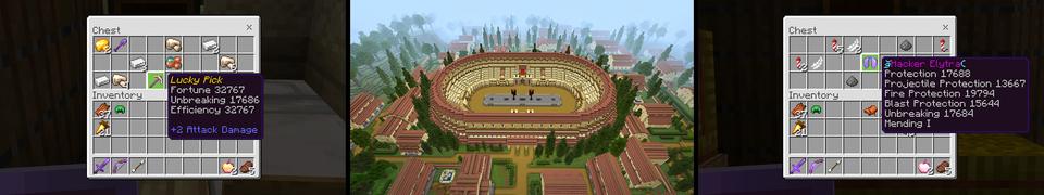 Panorama of the Minecraft Bedrock Marketplace product Ancient Hacker Tools created by Mine-North.