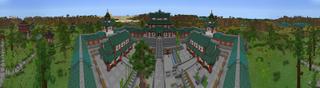 Panorama of the Minecraft Bedrock Marketplace product Asia Base created by Mine-North.