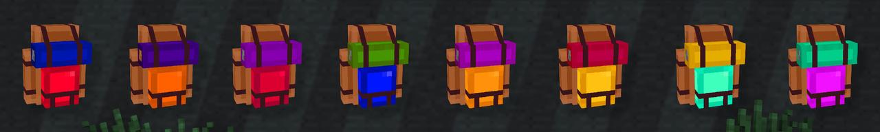 Panorama of the Minecraft Bedrock Marketplace product Backpacks created by Mine-North.