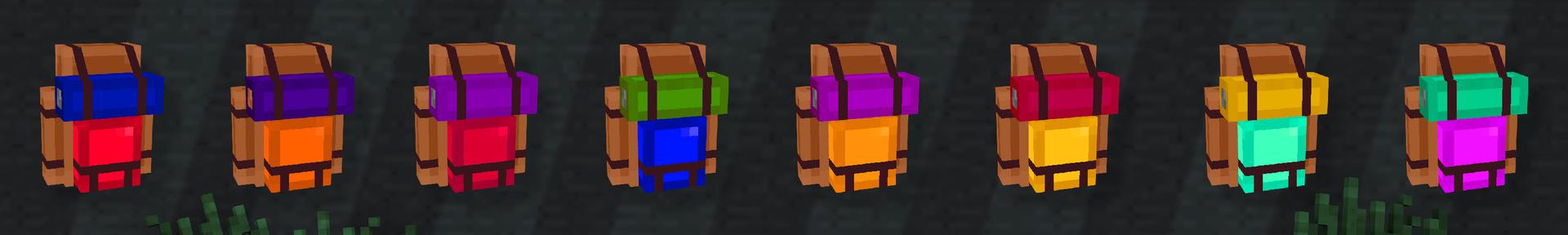 Panorama of the Minecraft Bedrock Marketplace product Backpacks created by Mine-North.