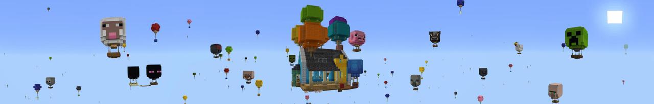 Panorama of the Minecraft Bedrock Marketplace product Balloon Skyblock created by Mine-North.